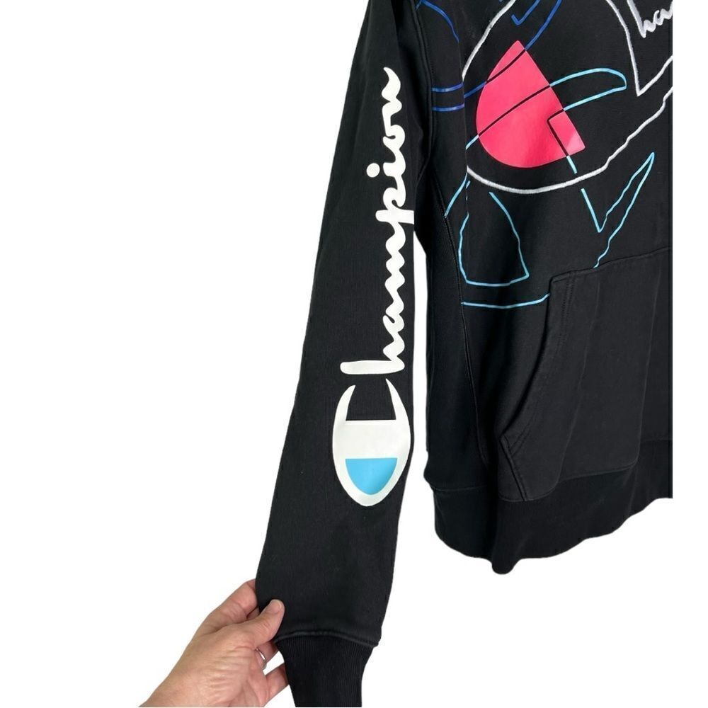 Champion L Reverse Weave Heavyweight Graphic Hooded Sweatshirt - Picture 4 of 8